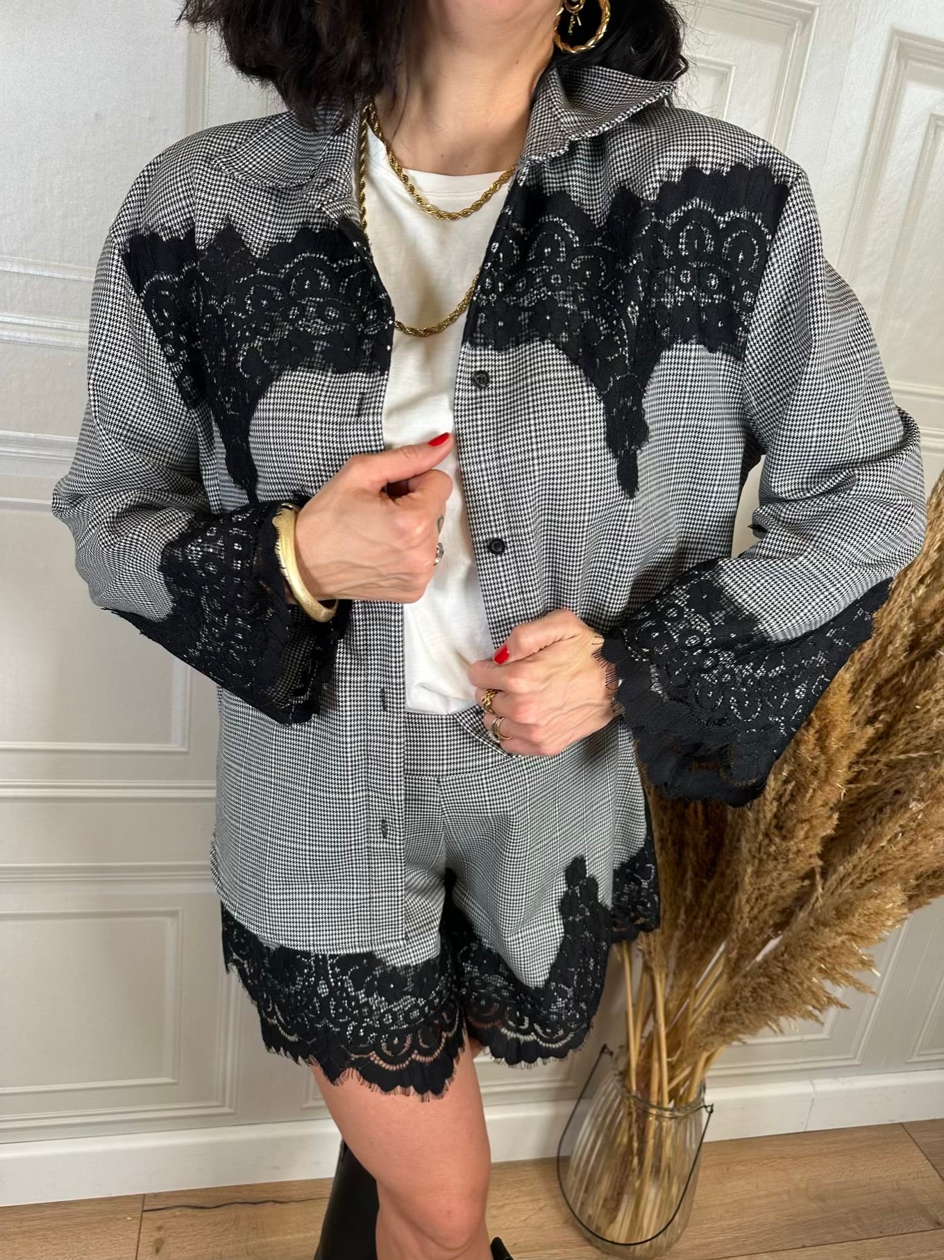 Camicia inserti pizzo - Haveone