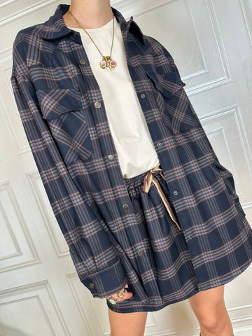 Camicia over check blu - Kikisix