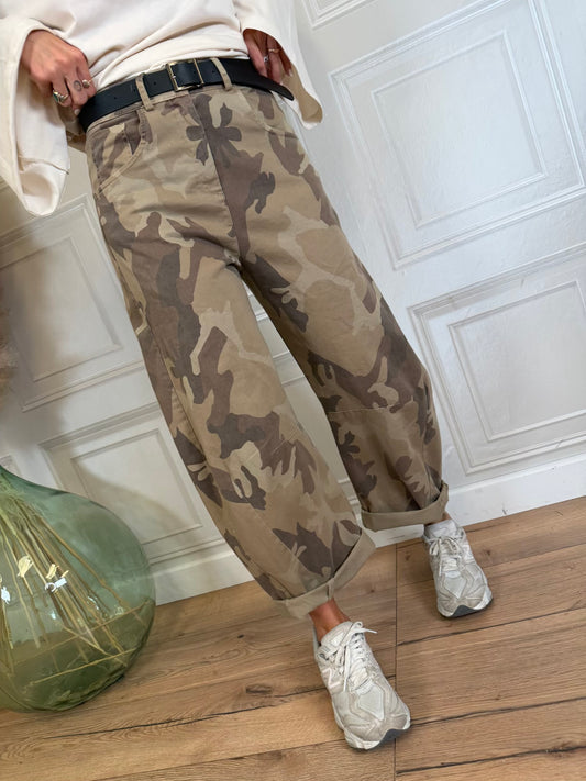 Pantalone barrel stellina camouflage - SusyMix