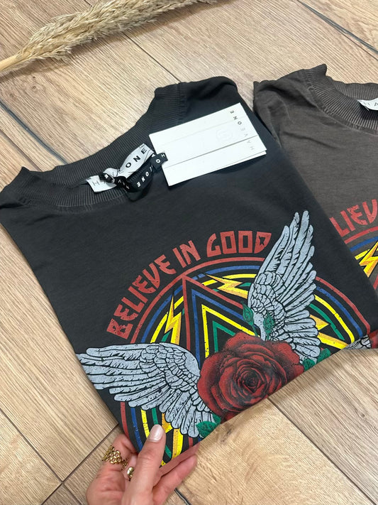 T-shirt Believe in good rose - Haveone