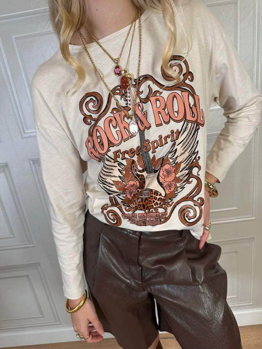 T-shirt manica lunga rock&roll - Philia Loft