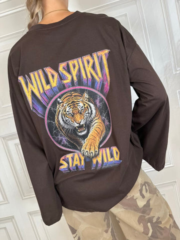 T-shirt wild spirit tigre moro - vicolo