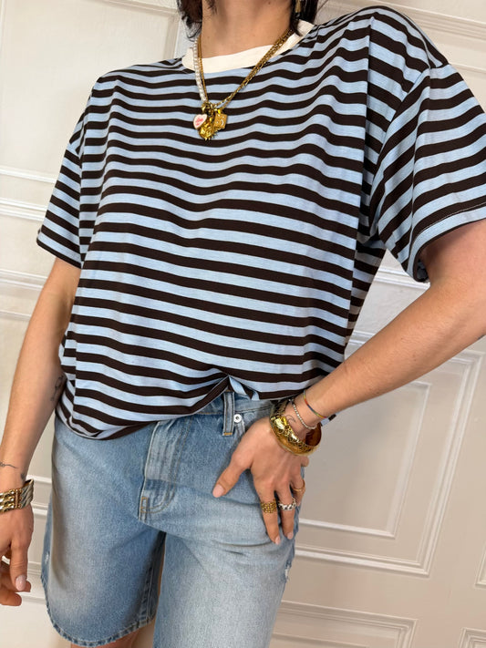 T-shirt scatoletta righe - HaveOne