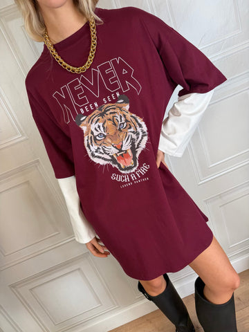 Abito T-shirt tigre - Kikisix