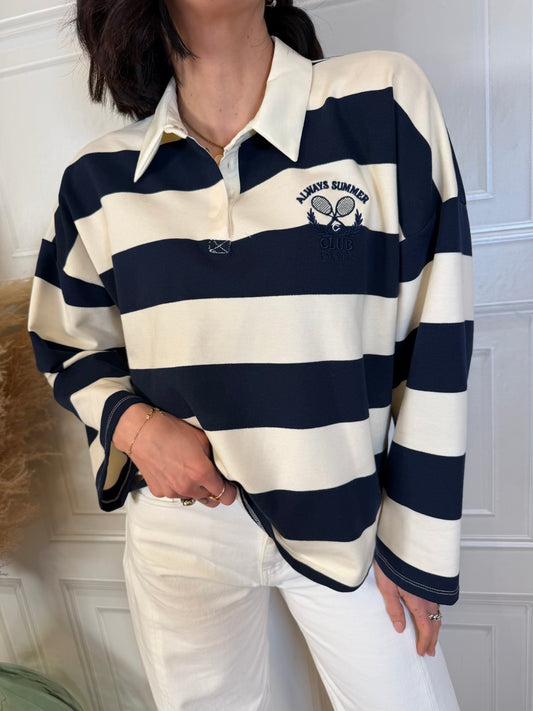 Polo a righe Tennis - Vicolo