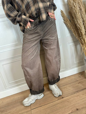 Pantalone delave’ strass - Haveone