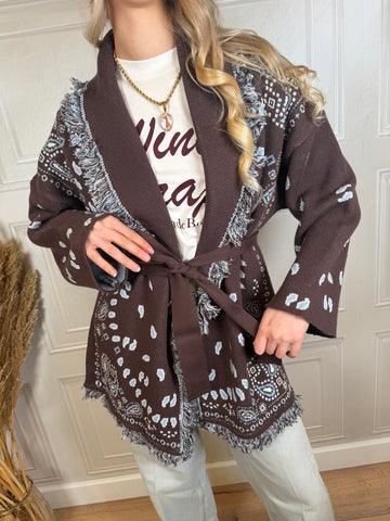 Cardigan Alanui bandana moro - Tensione In