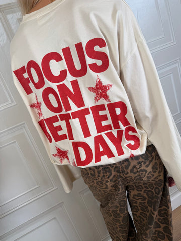 T-shirt manica ampia focus on better days - Vicolo