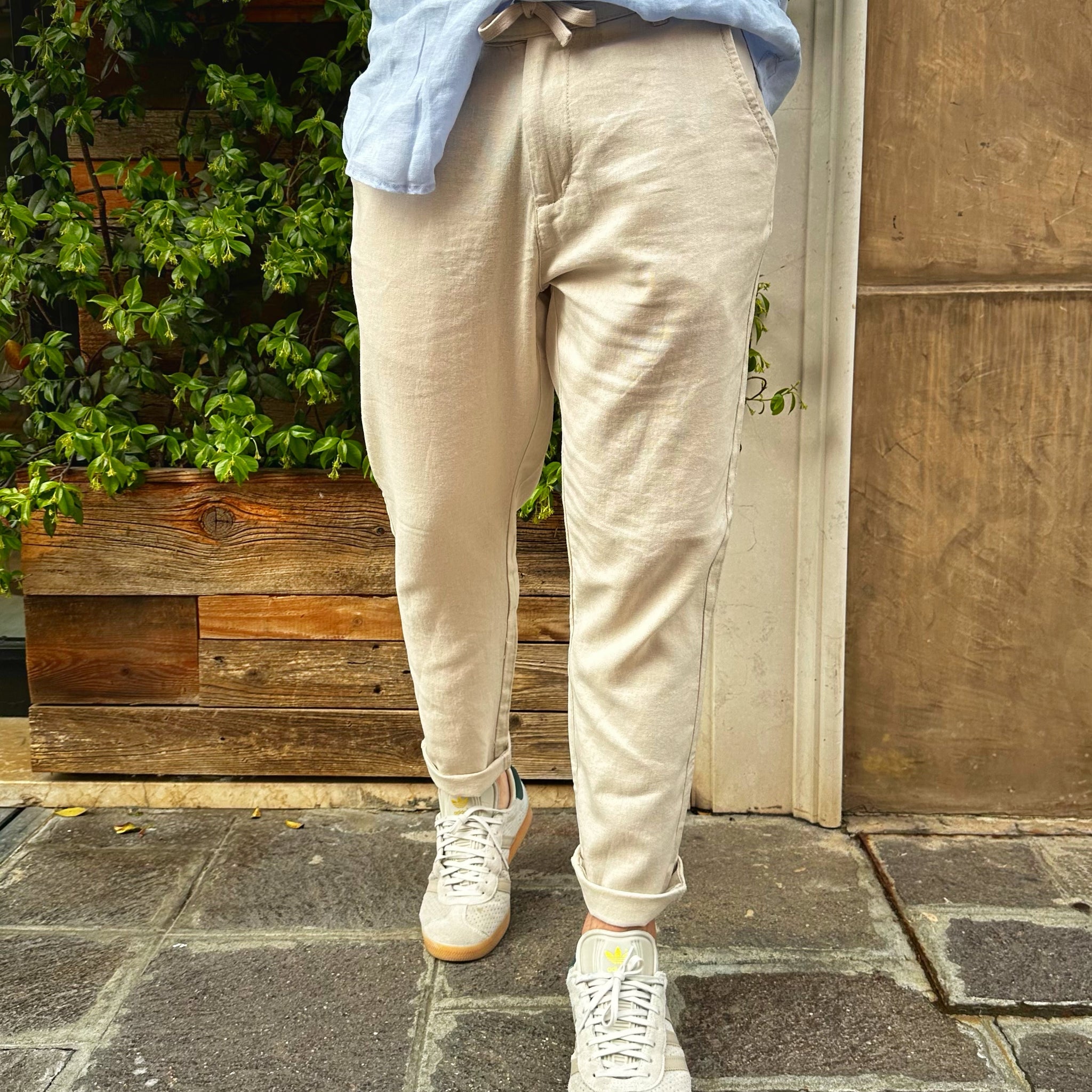 Pantalone in lino beige - Why not brand