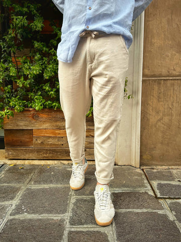 Pantalone in lino beige - Why not brand