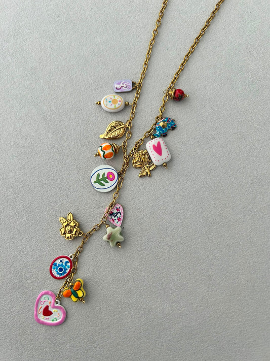 Collana giardino segreto multicharms - Hola