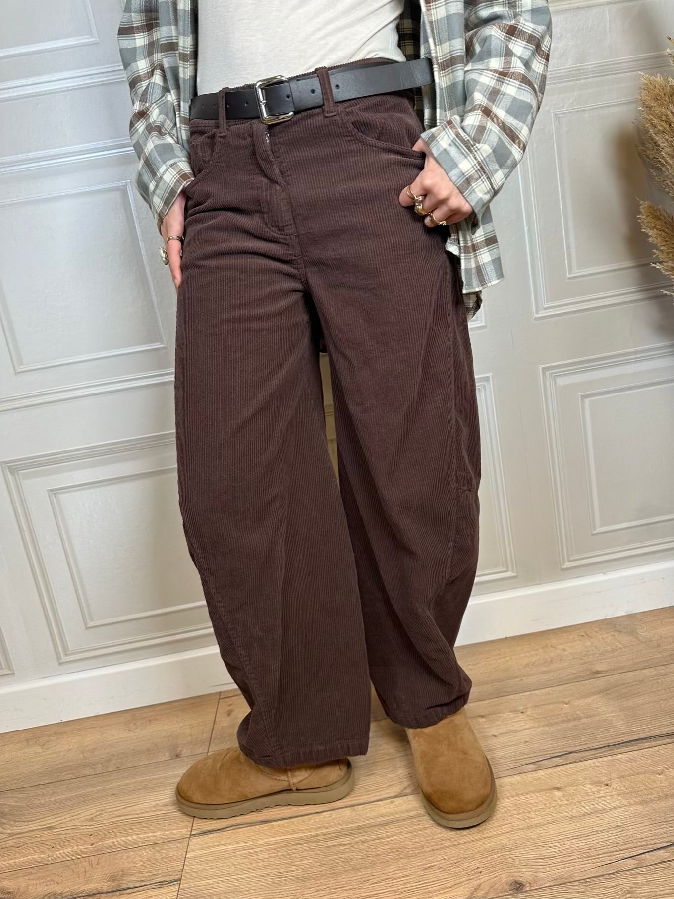 Pantalone barrel velluto coste - Haveone