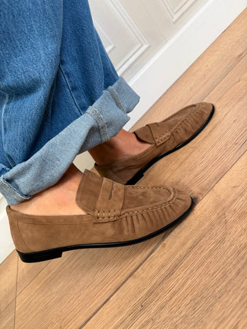 Mocassino scamosciato taupe - Ovyé