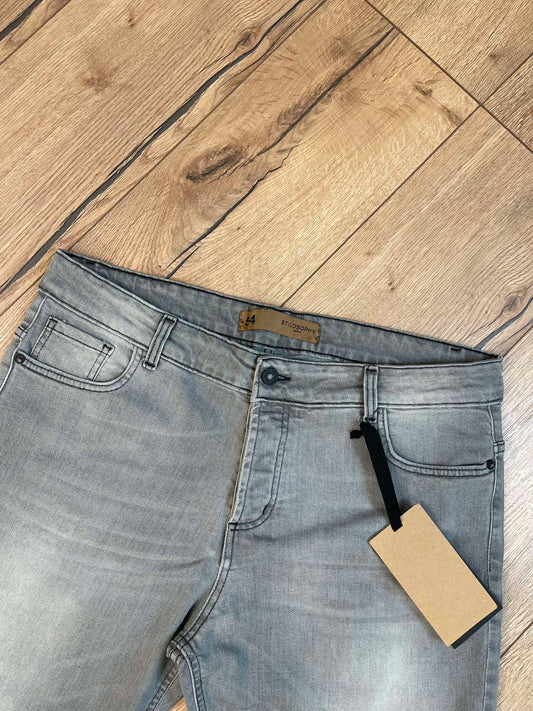 Jeans denim carrot fit grigio - Stilosophy
