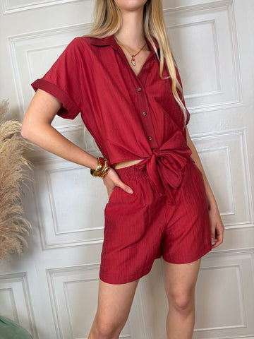 Coordinato camicia e pantalone rosso - HaveOne
