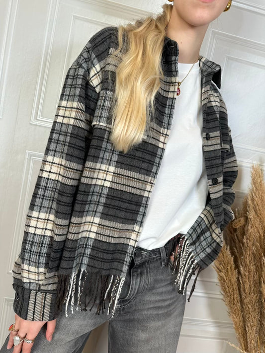 Camicia giacca check frange - Vicolo
