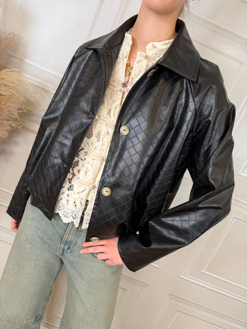 Bomber intrecciato nero - SusyMix