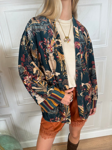 Giacca kimono ciniglia Flora - Haveone