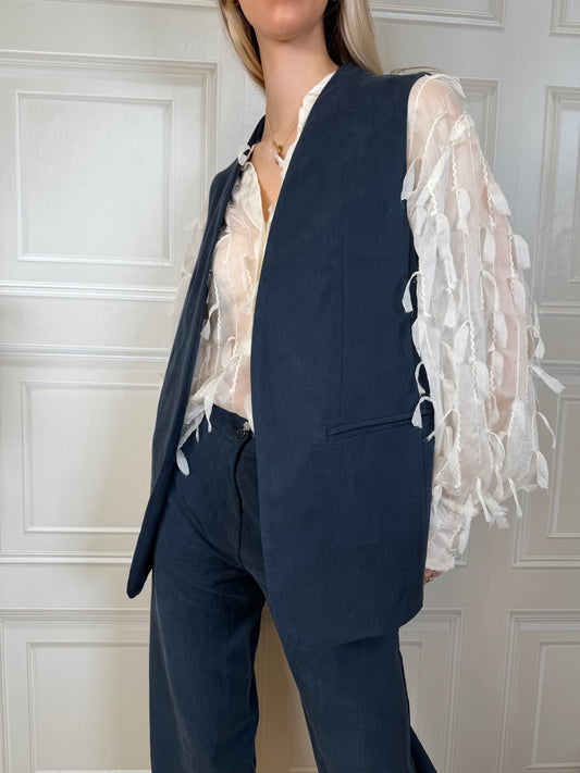 Gilet soft touch blu - Kikisix