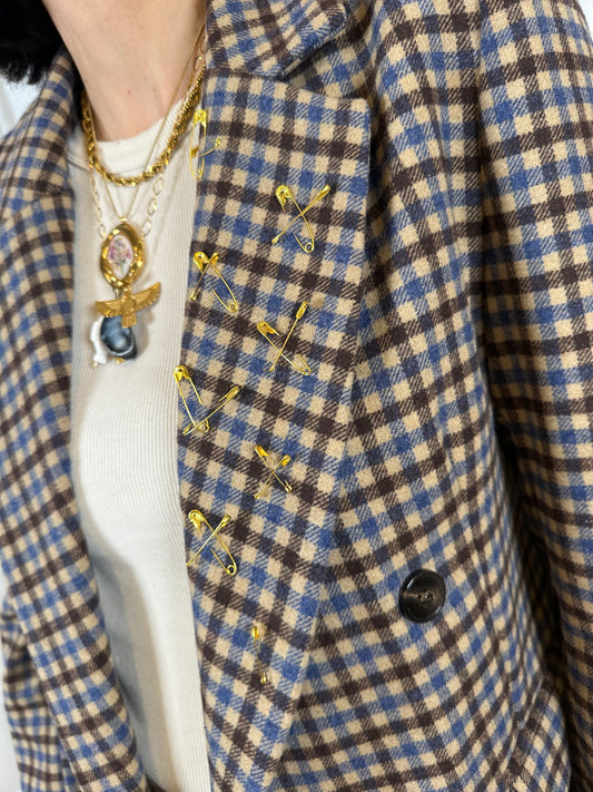 Blazer lana quadretti - Tensione in