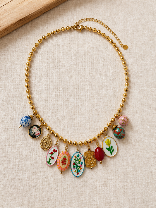Collana Rosalie multicharms - Hola