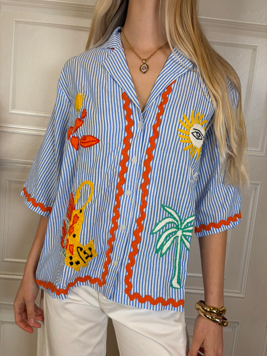 Camicia rigata cotone - hola selection