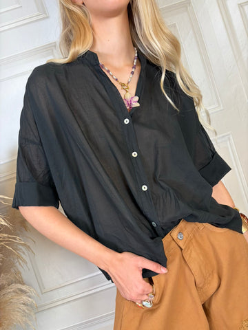 Camicia mussola nero - Haveone
