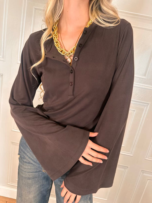 T-shirt serafino micro costine - Haveone