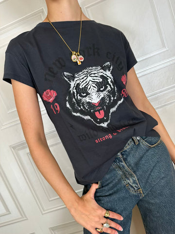 T-shirt New York tigre nera - Susymix