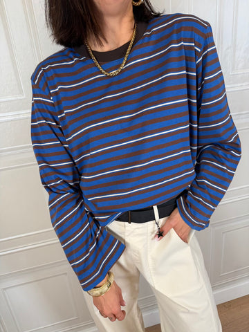 T-shirt righe campana Blu - Susymix