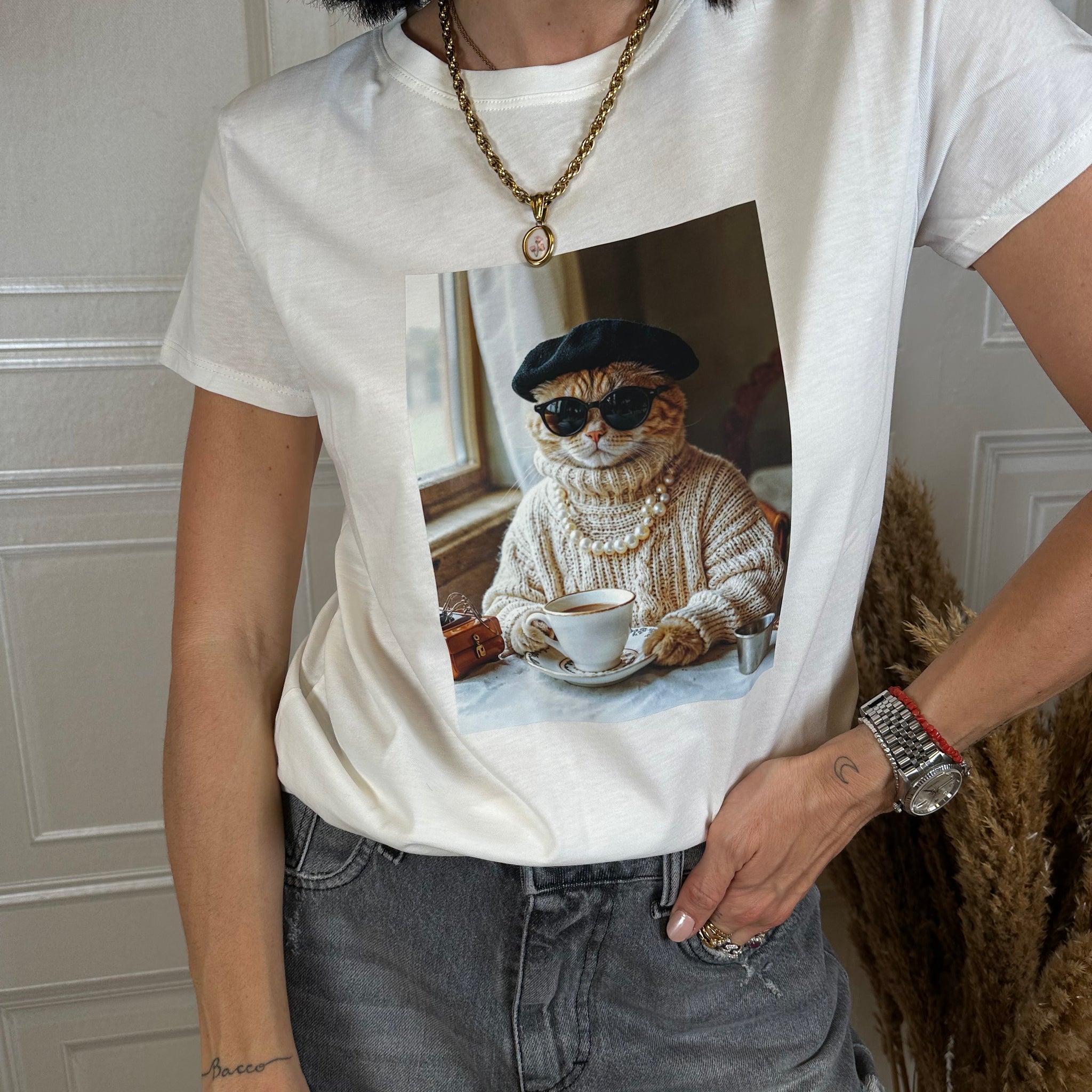T-shirt gatto chic  - Vicolo