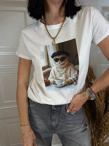T-shirt gatto chic  - Vicolo