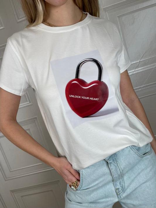 T-shirt lucchetto cuore - Vicolo