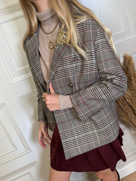 Blazer lana principe di galles- Tensione in