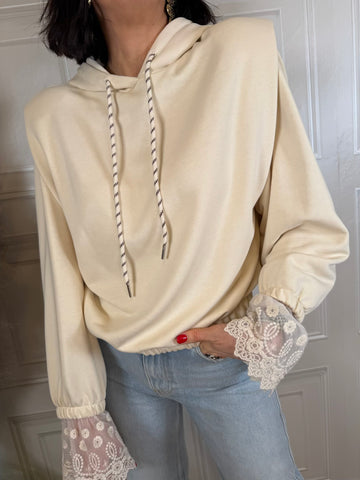 Felpa maniche pizzo - HaveOne