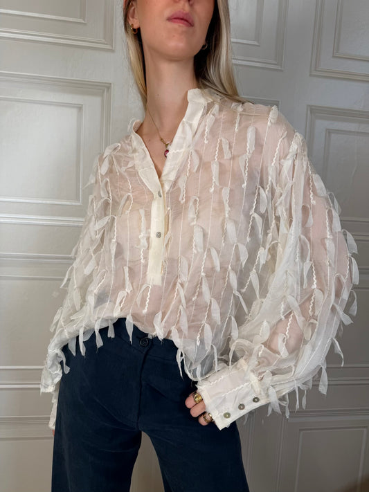 Camicia chiffon sfrangiato - Philia Loft