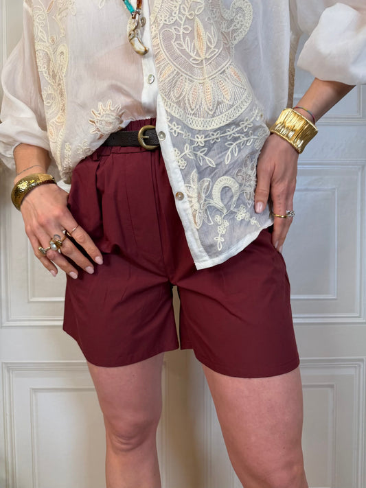 Bermuda cotone rosso india - Kikisix