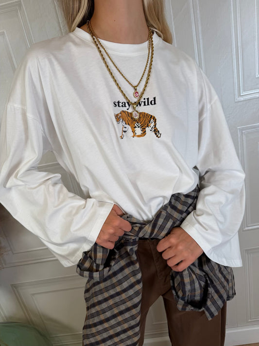 T-shirt manica ampia Stay Wild - Vicolo