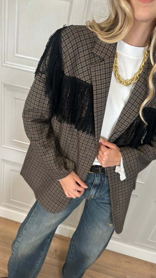 Giacca Blazer Frange quadretti - Vicolo
