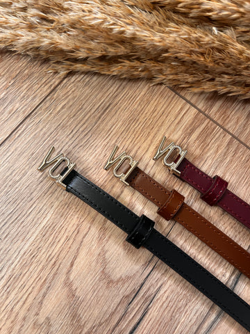 Cintura mini logo in pelle - Vicolo