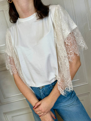 T-shirt maniche pizzo - SusyMix