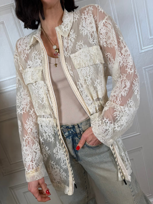 Camicia pizzo zip - Vicolo