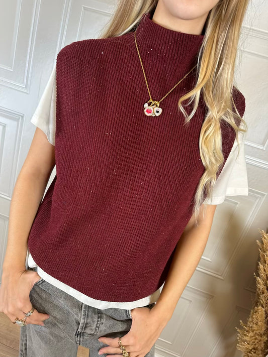 Gilet over micro paillettes- HaveOne