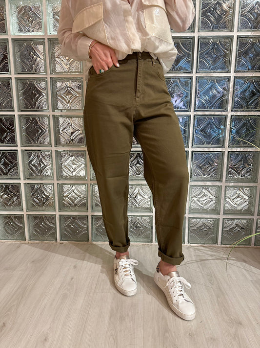 Pantalone carrot verde militare - Berna