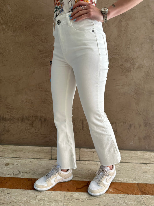 Jeans bianco a trombetta - You Decide