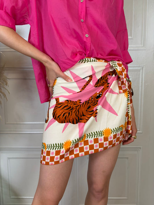 Gonna pareo tigri fucsia - HaveOne