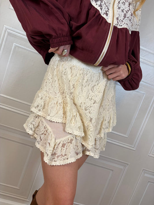 Shorts in pizzo balze burro - Kikisix