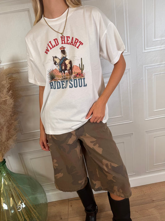T-shirt Wild Heart Rodeo Soul - Vicolo