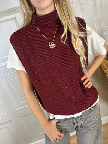 Gilet over micro paillettes- HaveOne