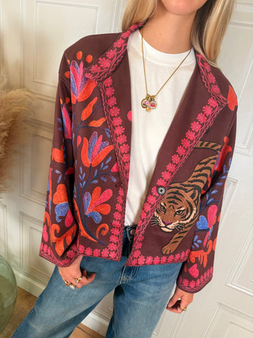 Bomber Tiger scamosciato - Haveone